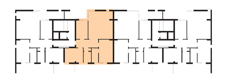 Pozitionare pe etaj, Apartamentul 14 Image